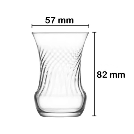 Szklanki do herbaty, kawy po turecku 6 szt. Tulipanki 105 ml LAV INCI