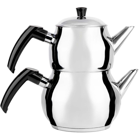 Czajnik turecki 1.6L do parzenia herbaty Podwójny Stalowy Indukcja Gaz Roland Germany