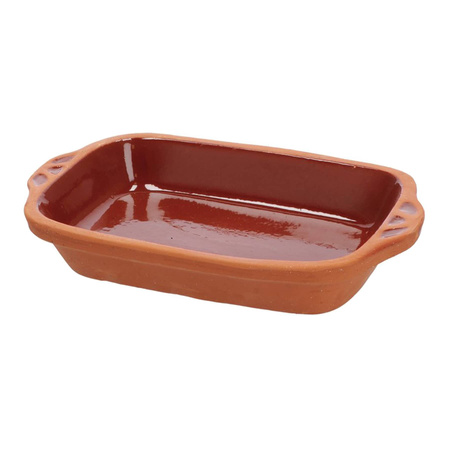 Naczynie Żaroodporne Gliniane Forma do zapiekania Prostokątna 23x13cm 450ml Kamionka