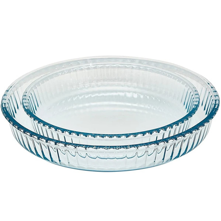 Formy szklane do pieczenia tarty Naczynia żaroodporne 2 szt. Pasabahce