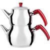 Czajnik do parzenia tureckiej herbaty 1,6L czerwone uchwyty