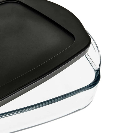 Prostokątna forma do pieczenia 3,85L Szklane naczynie żaroodporne z pokrywką Pasabahce