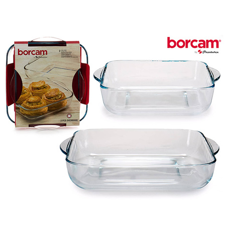 Naczynia żaroodporne Kwadratowe 2 szt. Formy do pieczenia 28cm + 22cm Komplet Pasabahce
