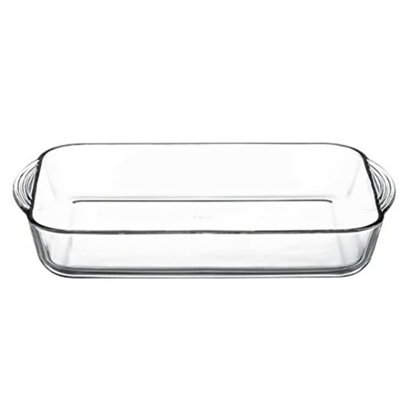 Prostokątna forma do pieczenia 3,85L Szklane naczynie żaroodporne z pokrywką Pasabahce