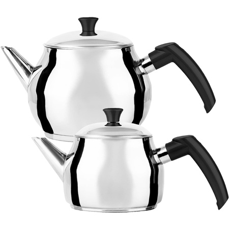 Czajnik turecki 1.6L do parzenia herbaty Podwójny Stalowy Indukcja Gaz Roland Germany