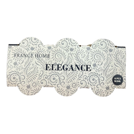 Zestaw 6 szklanek do tureckiej herbaty 165ml Tulipanki Elegance