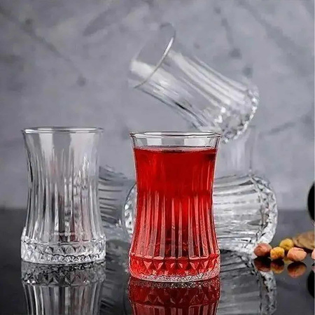 Zestaw 6 szklanek do tureckiej herbaty 165ml Tulipanki Elegance