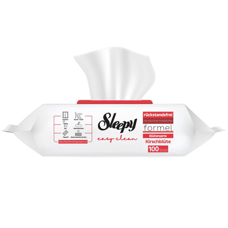 Chusteczki nawilżane do sprzątania 100 szt. uniwersalne Czerwone Zapach Wiśni