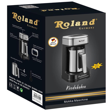 Zaparzacz elektryczny do kawy po turecku 250 ml Metalowy dzbanek Ekspres Közde Kahve Roland Germany