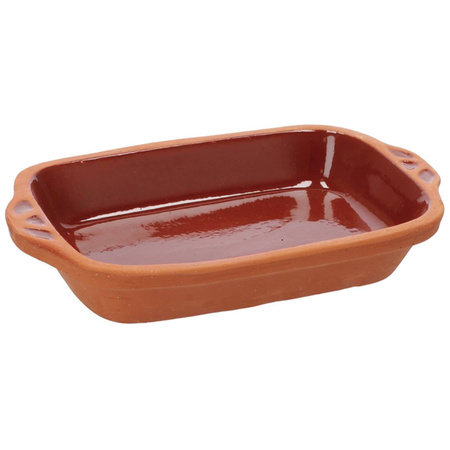 Naczynie Żaroodporne Gliniane Forma do zapiekania Prostokątna 23x13cm 450ml Kamionka