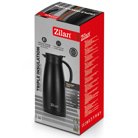 Termos 1500ml Konferencyjny Czarny Termiczny Dzbanek z pokrywką Obiadowy