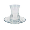 Zestaw szklanek do tureckiej herbaty kawy Tulipanki z podstawkami 6+6 el. 165ml France Home