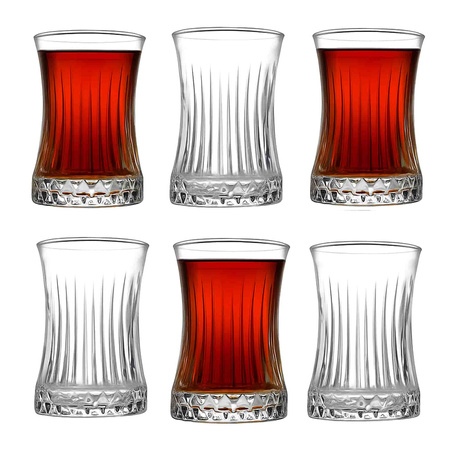 Zestaw 6 szklanek do tureckiej herbaty 165ml Tulipanki Elegance