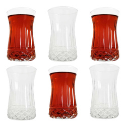 Komplet szklanek tureckich 6 szt. do kawy, herbaty 165 ml bez podstawek Elegance 