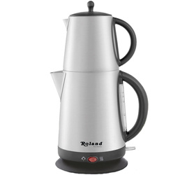 Czajnik elektryczny podwójny do herbaty po turecku Zaparzacz 1,7L + 1L Roland Germany 