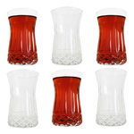 Komplet szklanek tureckich 6 szt. do kawy, herbaty 165 ml bez podstawek Elegance 