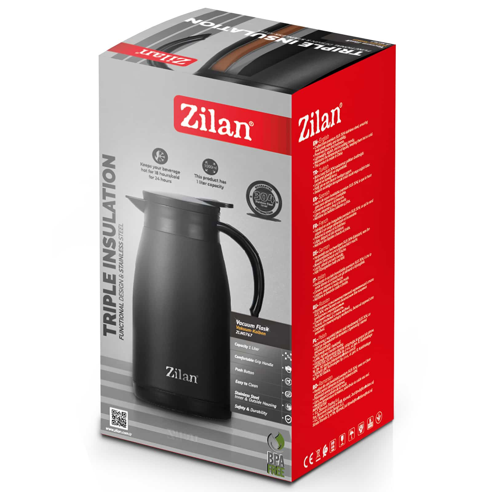 termos 1000ml czarny obiadowy